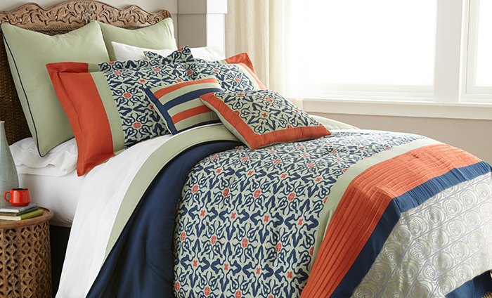 go to 8 piece Embroidered comforter set Daria